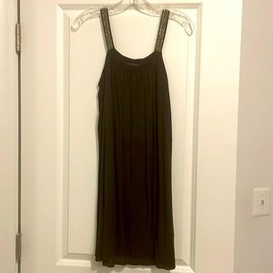 Banana Republic XS brown dress with silver straps.